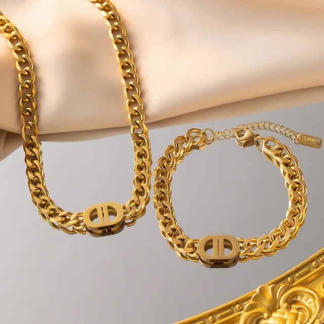 Diamor – 2-teiliges Ketten- & Armbandset
