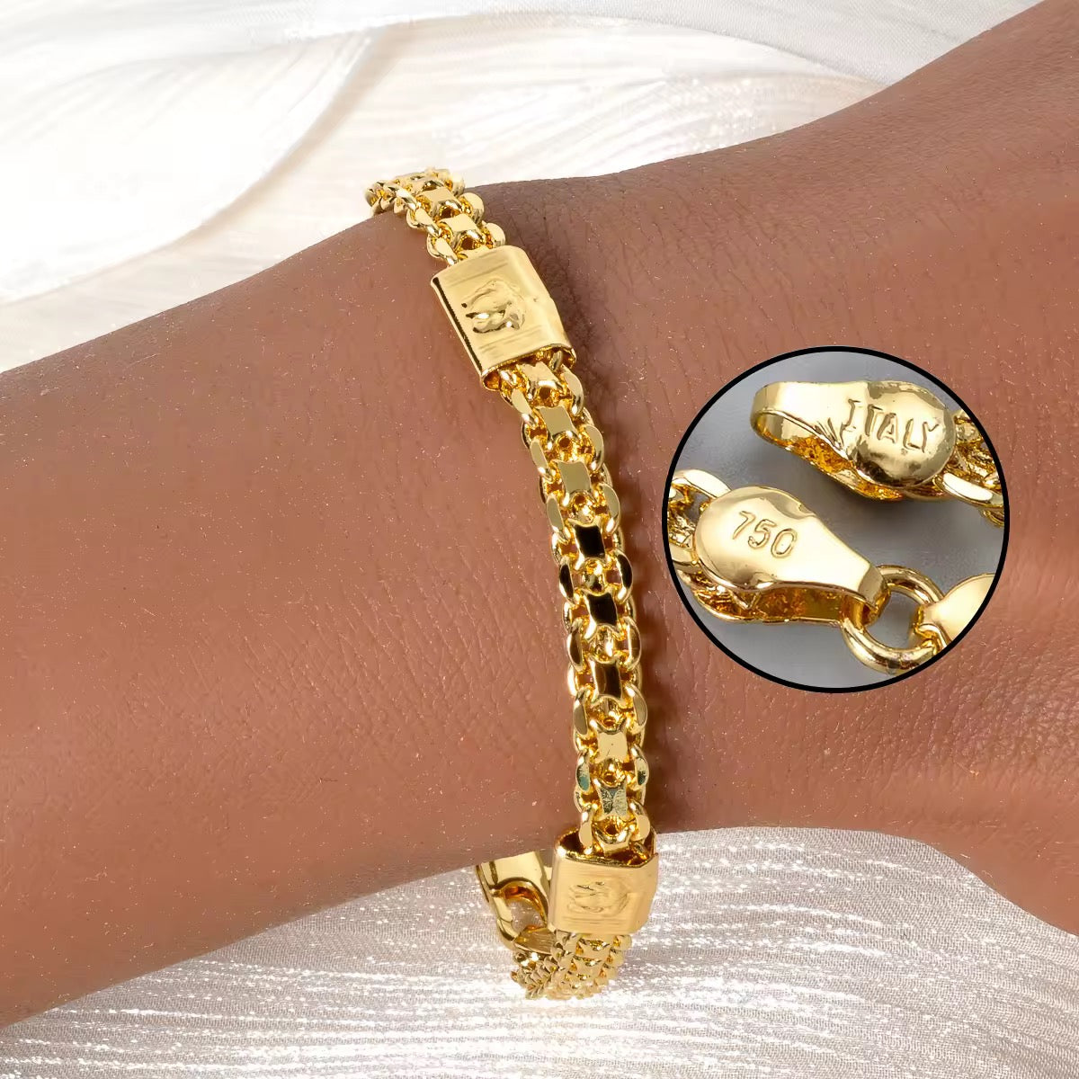 Dubai 18 Karat vergoldetes Schmuckset – Halskette + Armband