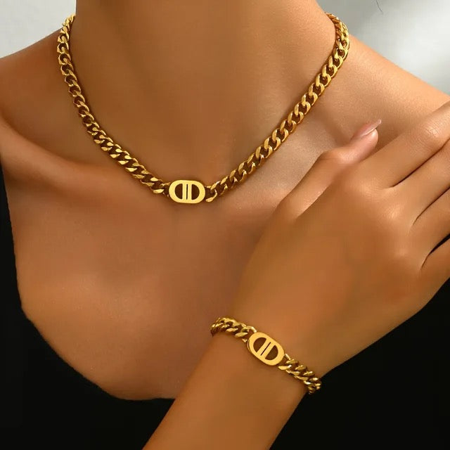 Diamor – 2-teiliges Ketten- & Armbandset