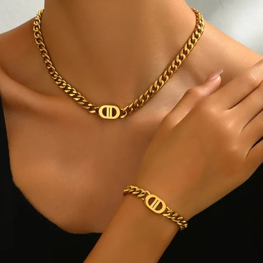 Diamor – 2-teiliges Ketten- & Armbandset